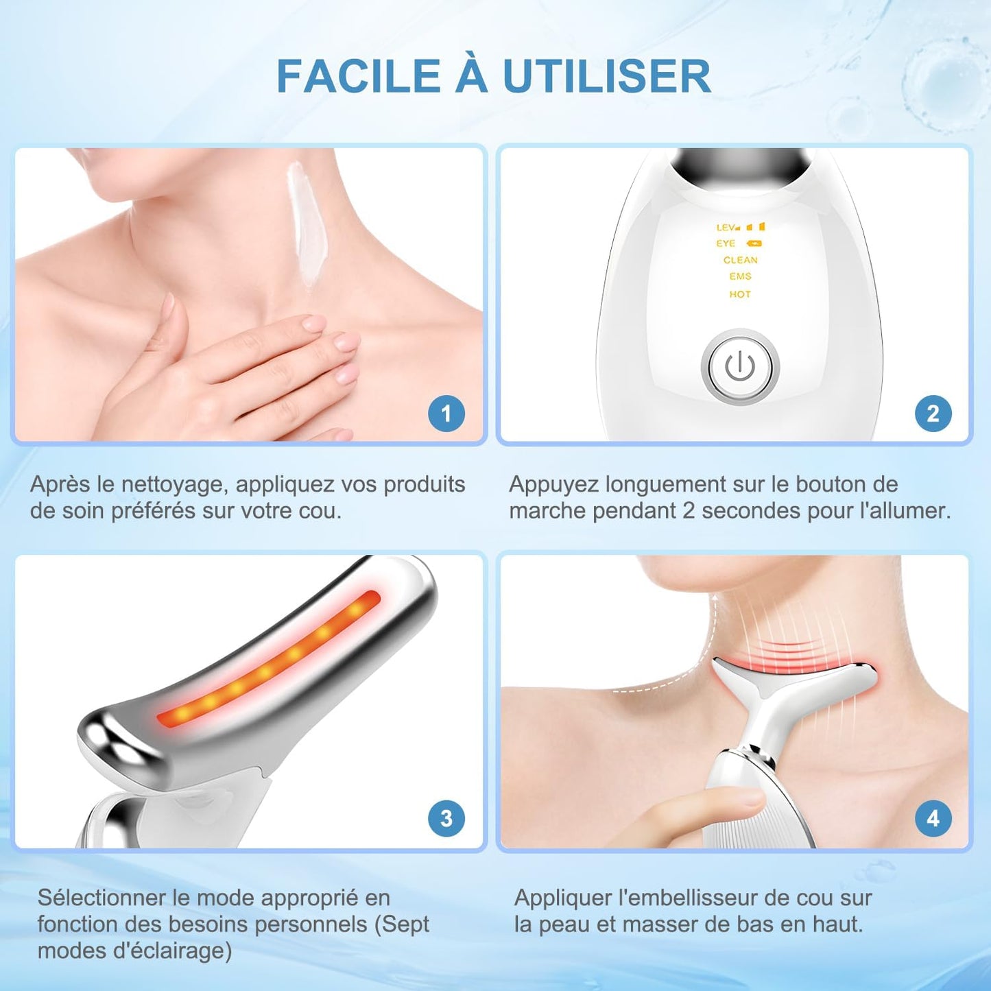 Appareil de massage visage - Luminothérapie